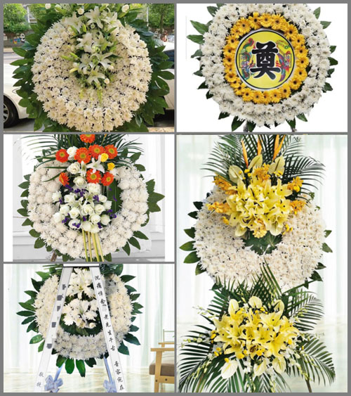 河南南阳社旗县朱集镇田庄村花圈速递